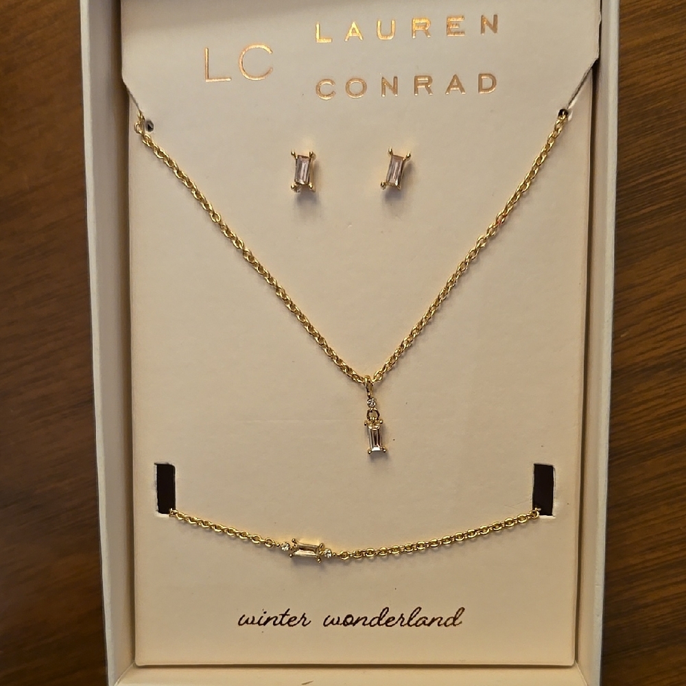 LC Lauren Conrad Gold Jewelry Set